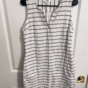 Time and Tru White and Black Striped Dress